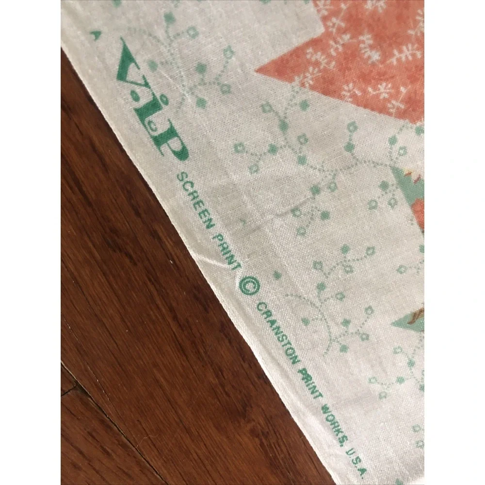 Vtg Cheater Quilt Fabric VIP Cranston 1.5 Yards ++ Extra Pieces Green Read!